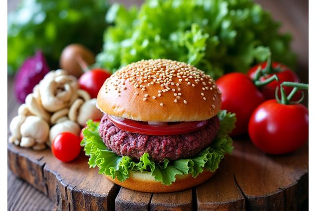 新鮮な地元の食材が美しくディスプレイされた様子